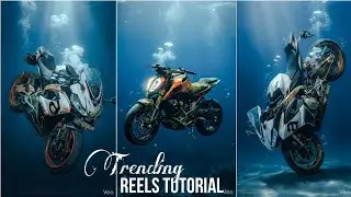 Trending UNDER WATER BIKE Reels Video Editing | Under Water Bike Reels Video Tutorial