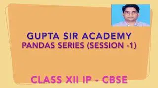Pandas Series Session 1