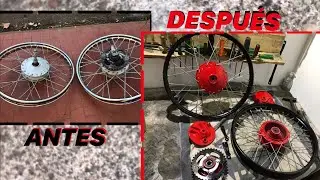 Cómo pintar mazas, aros y cromando los rayos!! Quedó tremendo, muy fácil de hacer!!
