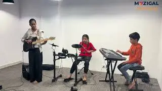Guitar Drums Keyboard Student Performance | Sanvitha Aadhya Sri Akshaj | Muzigal Bachupally