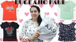 HUGE Ajio Kids Wear Haul Starting@₹100 Tops, T-shirts, Bottoms|Summer Wear for Girls| Circle of Life