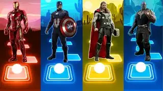 Iron Man - Captain America - Thor - Thanos | Tiles Hop EDM Rush.