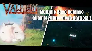 Valheim | Multiple Base Defense against Fuling siege parties!!!