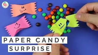 🍬 Halloween Paper Crafts | DIY Mini Paper Candy Wrapper Surprise! | How to Make a Paper Candy Holder