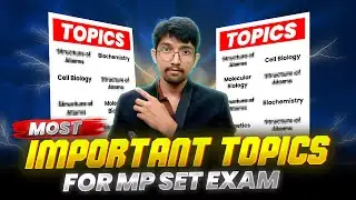 MP SET Important Topics 2025 | High Weightage Chapter | |MP SET Exam Preparation | Complete Guide
