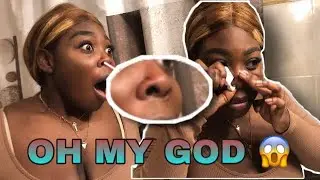 Je me perce le nez tout seul !!! OH MY GOD 😱 // plus jamais ... 👃🏾😂 ( TROP DRÔLE)