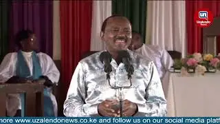 We Are the United Alternative Government!-Kalonzo Musyoka's Full Speech at a Church Service Murang'a