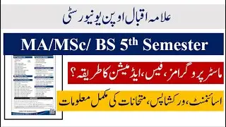 Allama Iqbal Open University MA programs | AIOU MSc Programs 2023 | AIOU  admissions  spring 2023
