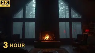 You’re Alone in a Foggy Forest Cabin With a Crackling Fireplace 🔥🌲