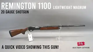 1027 Remington Model 1100 Lightweight Magnum 20 Gauge Shotgun - A Quick Video in our Photo Booth