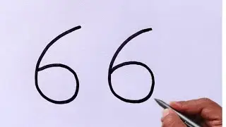 How to draw elephant 🐘 from number 6 | Easy Elephant drawing | number drawing 