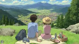 Relaxing Lofi Vibes 📚 Scenic Mountain View with Calm Ambience for relax/study