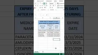 🔥🔥Advanced Level Excel Trick 😱 Calculate Expiry Date in Excel #shorts #ytshorts #excel #ytviral