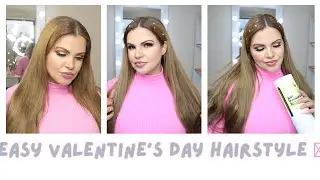 easy valentine's day hairstyle 💕hair tutorial:with tape in extensions irresistible me