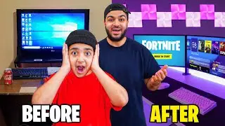 Удивляю своего младшего брата его идеальной игровой системой Fortnite