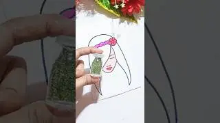 Glitter ✨ Hairs Satisfying Artwork #viralvideo #trending #shorts #ytshorts #glitter