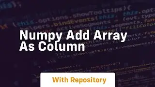 numpy add array as column
