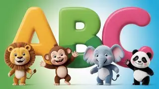 ABC Song with Dancing Animals 🐶🦁 | Learn Alphabet A&ndash;Z | 123 Colors Kids | ABC Song #alphabet#rhymes 