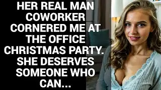 HER REAL MAN COWORKER CORNERED ME AT THE OFFICE CHRISTMAS PARTY.  SHE DESERVES SOMEONE WHO CAN...