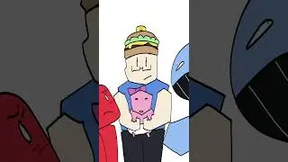 Coolkid, Bluudude and 7n7 babysit PrettyPrincess #animation #forsaken #animationmeme #memes #Roblox