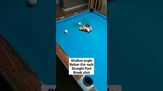Straight Pool Below Rack Break Shot #shorts