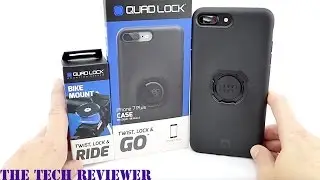Quad Lock Bike Mount System for iPhone 7 Plus: Secure, Convenient and Easy to Install!