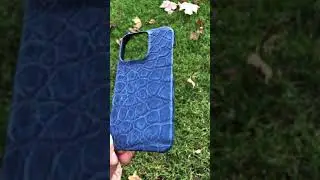 Blue Storm Неповторимый чехол IPhone 13 Pro Max кожа крокодила