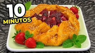 Postre Saludable en 10 Minutos🍓Crujiente y Cremoso | Freidora de Aire