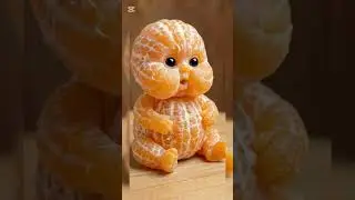 Cute Orange Baby Eating an Orange 🍊 | Adorable & Funny Video