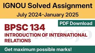 IGNOU BPSC 134 Solved Assignment 2024-25 PDF Download | English Medium | Vidyamojo