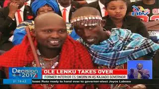Former Kajiado governor David Nkedianye hands over power to Joseph Ole Lenku