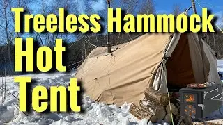 Treeless Hammock Hot Tent | Hot Tent Stove Fail