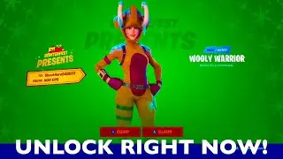 How to UNLOCK *WOOLY WARRIOR* Skin RIGHT NOW In Fortnite Winterfest Presents!