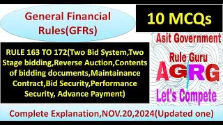 MCQ on General Financial Rules(GFRs)