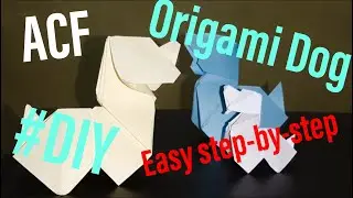 How to make an origami dog? | #diy #origami #paperfolding #crafts #ideas #origami #creative | ACF