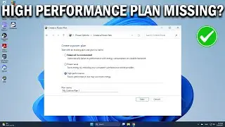 How To Fix Windows 11 High performance power plan Missing  - Easy Fix