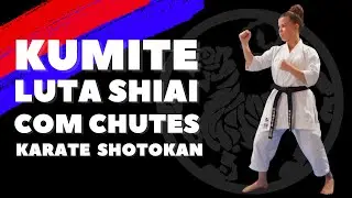 Kumite - Luta Shiai Kumite com Chutes - Karate Shotokan