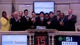 2012 Siemens Competition in Math, Science Technology Winners rings the NYSE Closing Bell