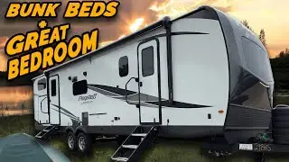 ОГРОМНАЯ спальня в автодоме с двухъярусными кроватями? 2024 Forest River Flagstaff Super Lite 29BHS