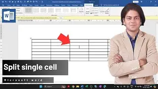 How to split one cell in Microsoft word table?