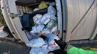 Customers Block Dumpster with Garbage! CLEAN UP TIME
