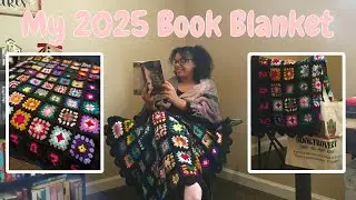 I crocheted a blanket to reflect my 2025 reading...