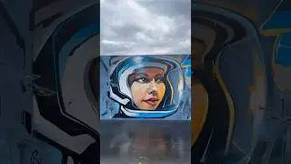 🧑&zwj;🚀 by unknown artist - Antwerp, Belgium. #streetart #graffiti #mural #shorts