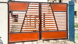 front gate well design /golden brown color combination
