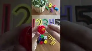 Number recognition fine motor skills. DIY using bottle cap