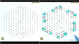 15-8 Dots today's new trending special muggu 🌷 Easykolams 🌷 Easyrangoli @Reyarangoli 