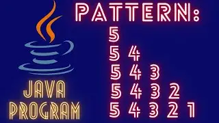 6/75 days of hard challenge || program to print the pattern || java