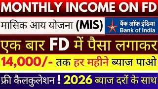 BOI Monthly Interest Payout Scheme 2026 | Bank of India MIS Account Review | BOI #monthlyincomeplan