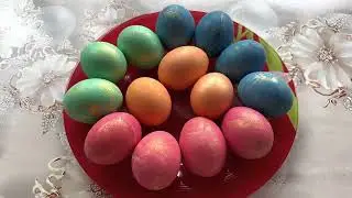 Домашний влог!/ Крашу яйца, сходила на работу/ Рынок Аул Береке/