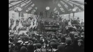 Crowd at a Merry-Go-Round, 1890s - Archive Film 1058106